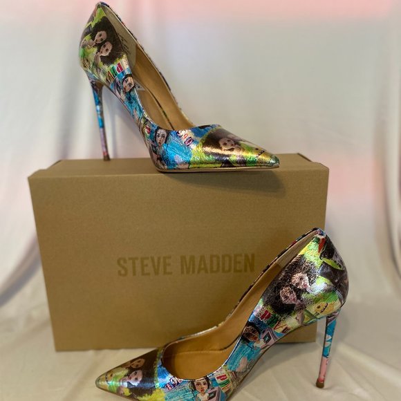 Steve Madden Shoes - Steve Madden Vala Comic Print Pointed Toe Stiletto Pumps – Size 9 Med